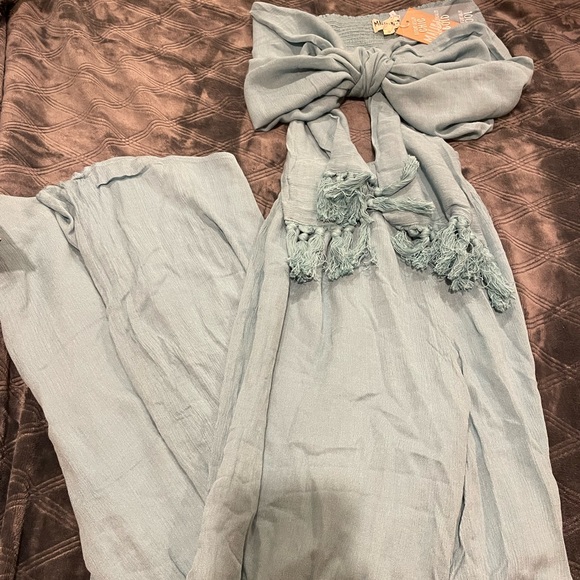 Malibu Bum Pants - Brand new 2-piece lightweight, blue set, perfect for summer!!